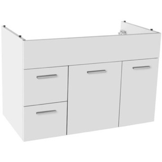 Vanity Cabinet 33 Inch Wall Mount Glossy White Bathroom Vanity Cabinet ACF L585GW